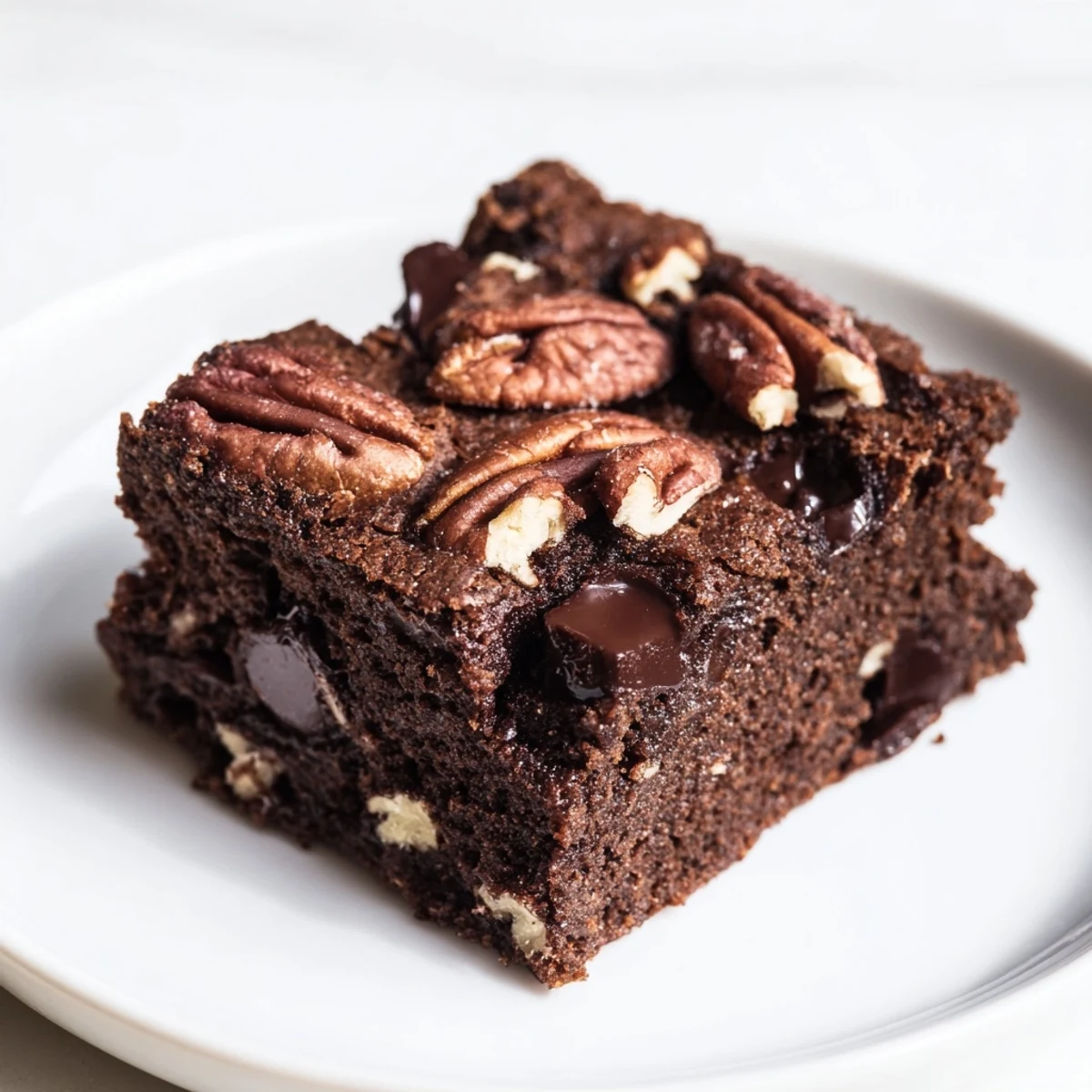 Decadent, fudgy Almond Flour Brownies fresh from the oven, offering a rich chocolate aroma.