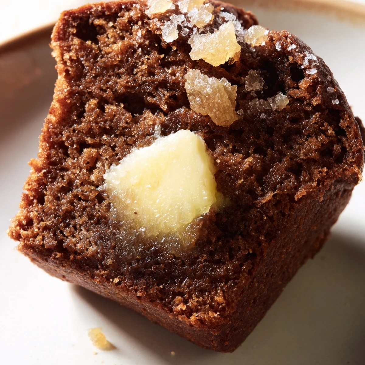 Homemade Gingerbread Muffins cooling on a wire rack, dusted with coarse sugar alongside a steaming mug of coffee.