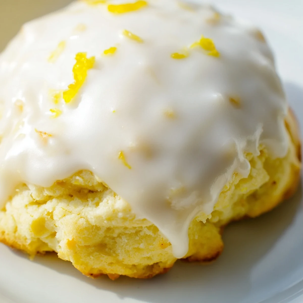 Golden Lemon Ricotta Cookies with Sweet Lemon Glaze are stacked on a white plate, perfect for spring dessert tables.
