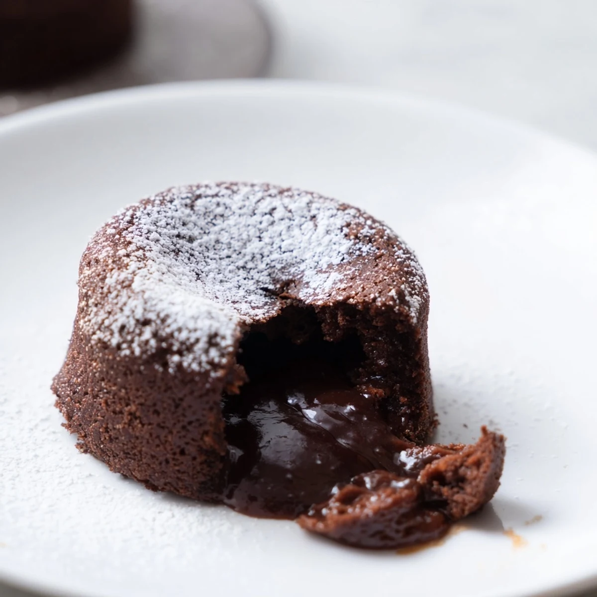 Warm mini Sweetheart Chocolate Lava Cakes served with fresh raspberries and whipped cream for sharing.  