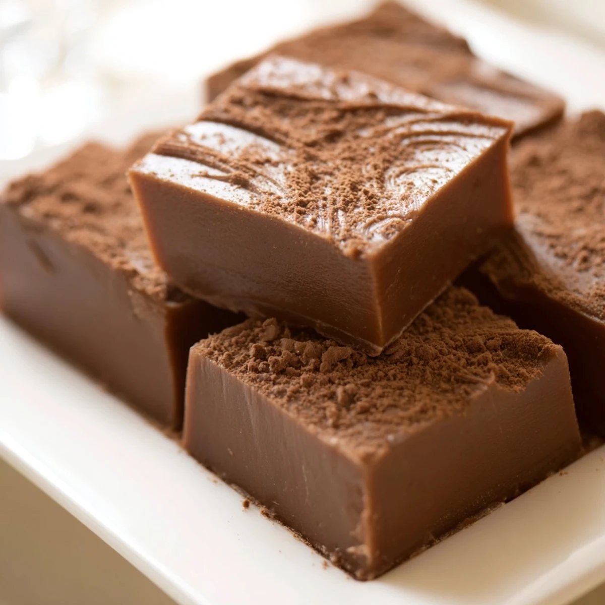 Homemade Irish Cream Fudge cooling on parchment, featuring a dense, melt-in-your-mouth texture ready to slice and serve.