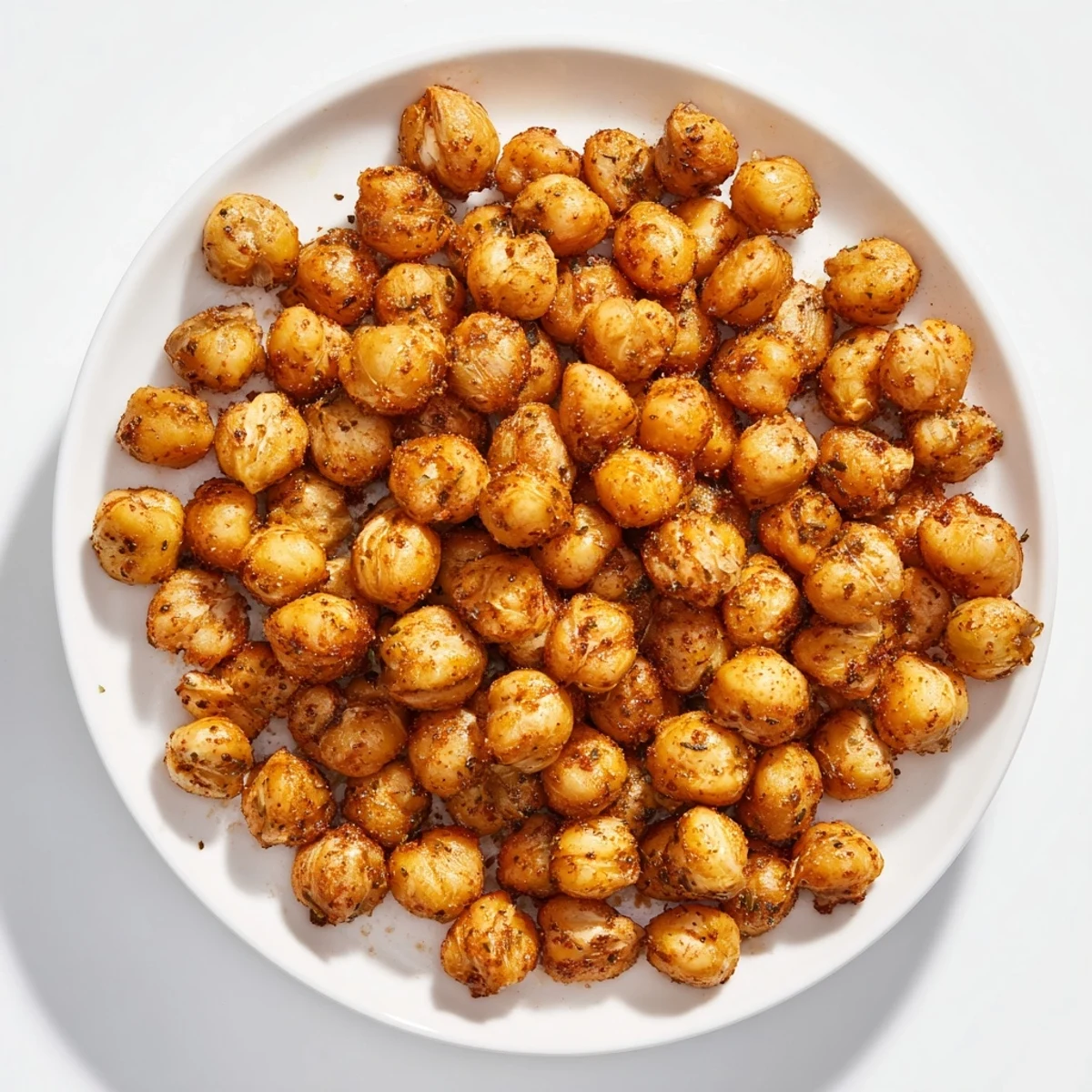 Healthy Cajun Spiced Roasted Chickpeas Snack displayed in a jar for on-the-go munching or party appetizer.