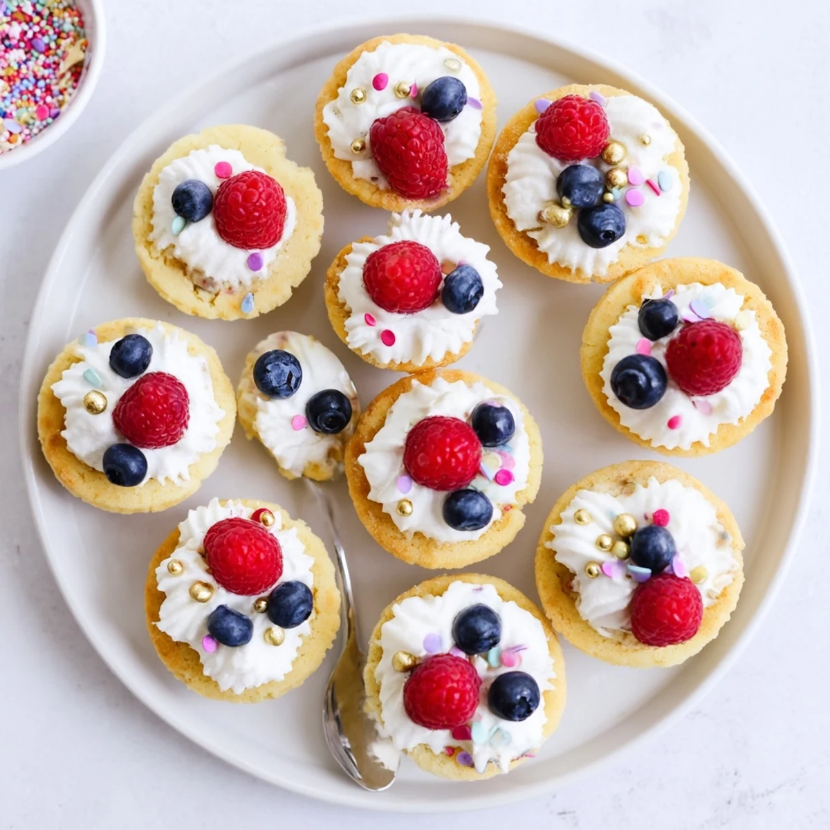 Golden-brown Sugar Cookie Cups fresh from the oven, showcasing their cupped shape ready for sweet fillings.