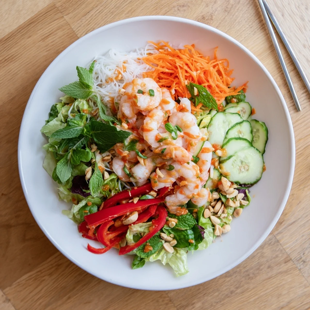 Spring Roll Salad Spicy Ginger