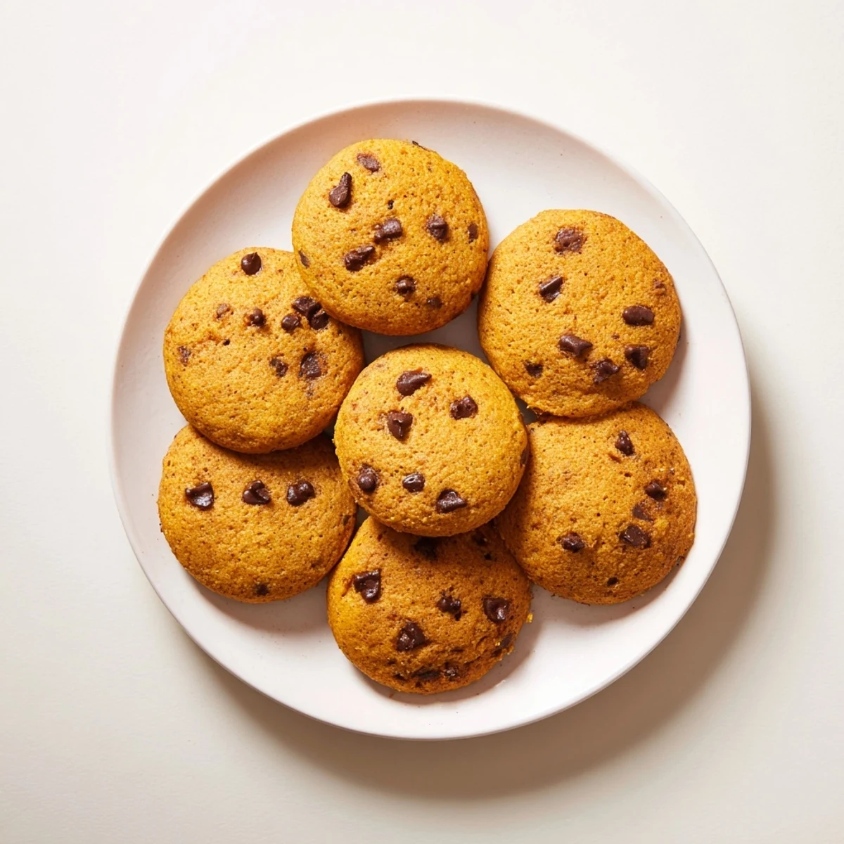 Soft pumpkin cookies with cake-like texture and warm autumn spices cooling on a wire rack
