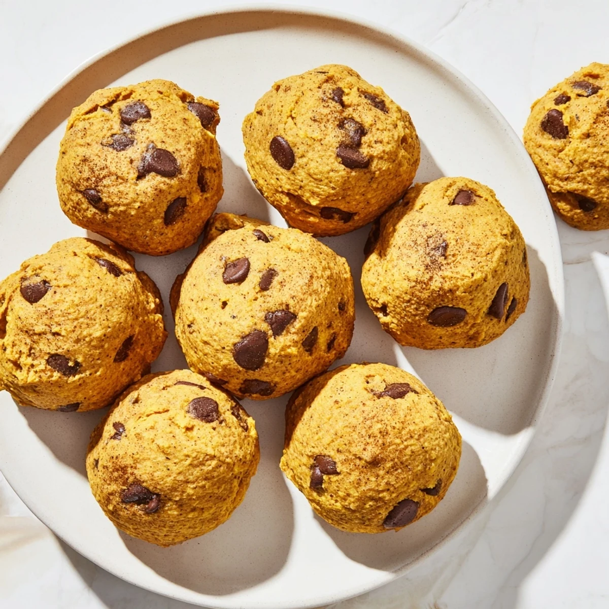 Golden soft pumpkin cookies featuring fluffy texture and seasonal cinnamon flavors ready for serving