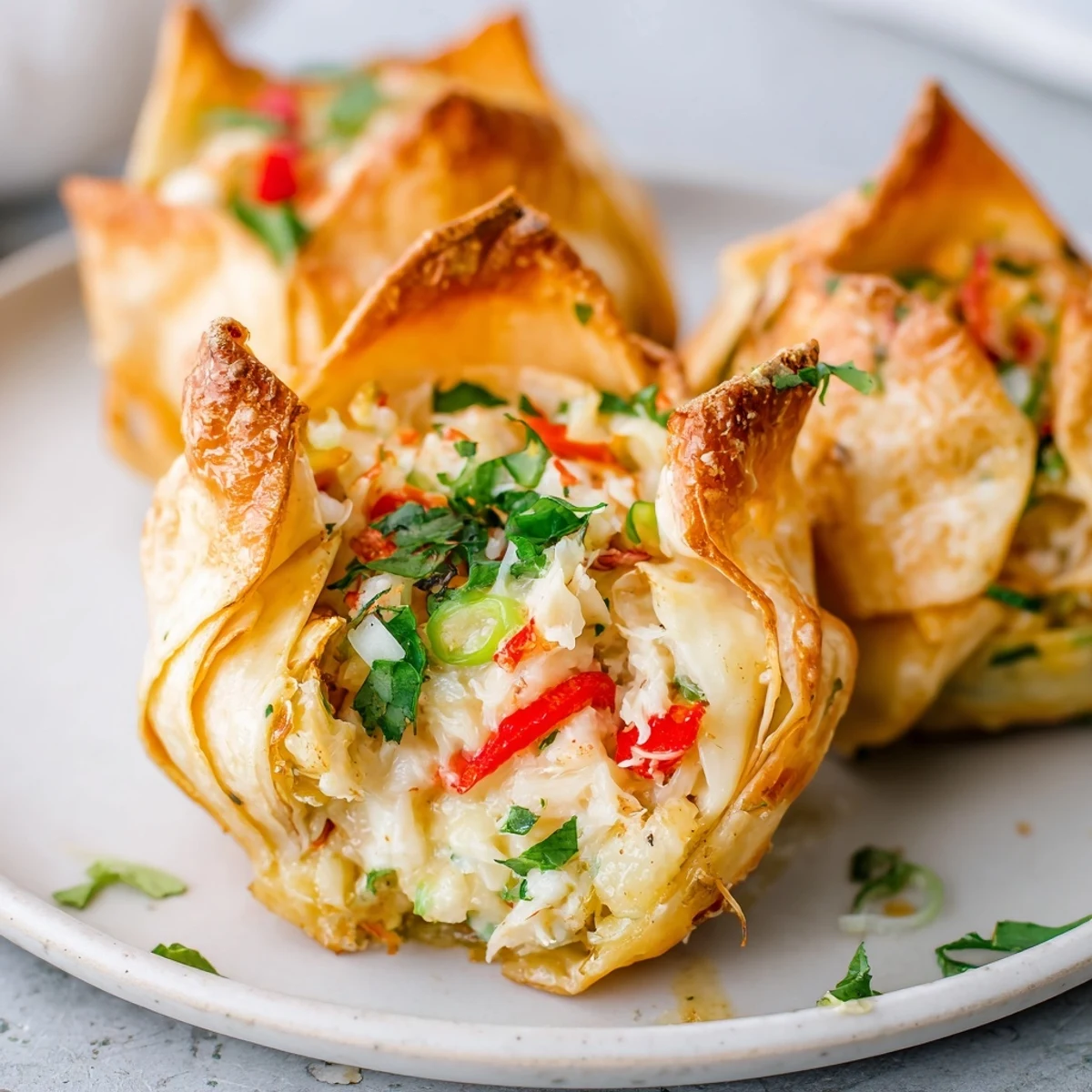 Spicy seafood tortilla bombs stuffed with tender crab shrimp and creamy Monterey Jack filling