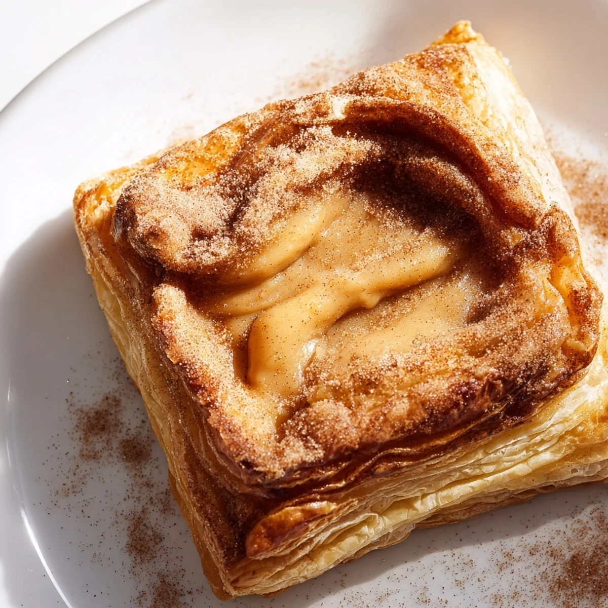 Freshly baked dulce de leche pastries sprinkled with cinnamon sugar on cooling rack