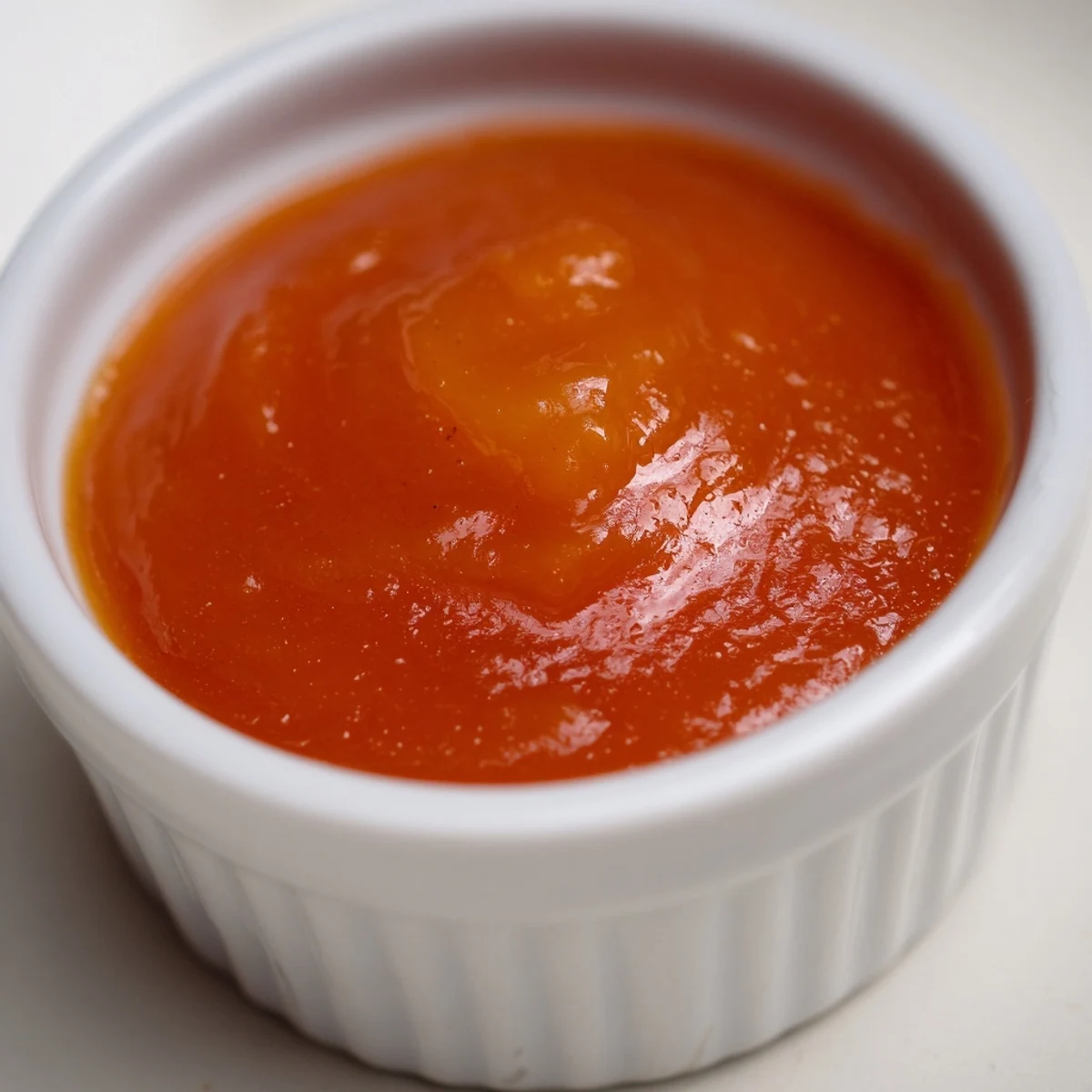 Rich glossy McDonalds sweet and sour sauce drizzled over crispy chicken nuggets