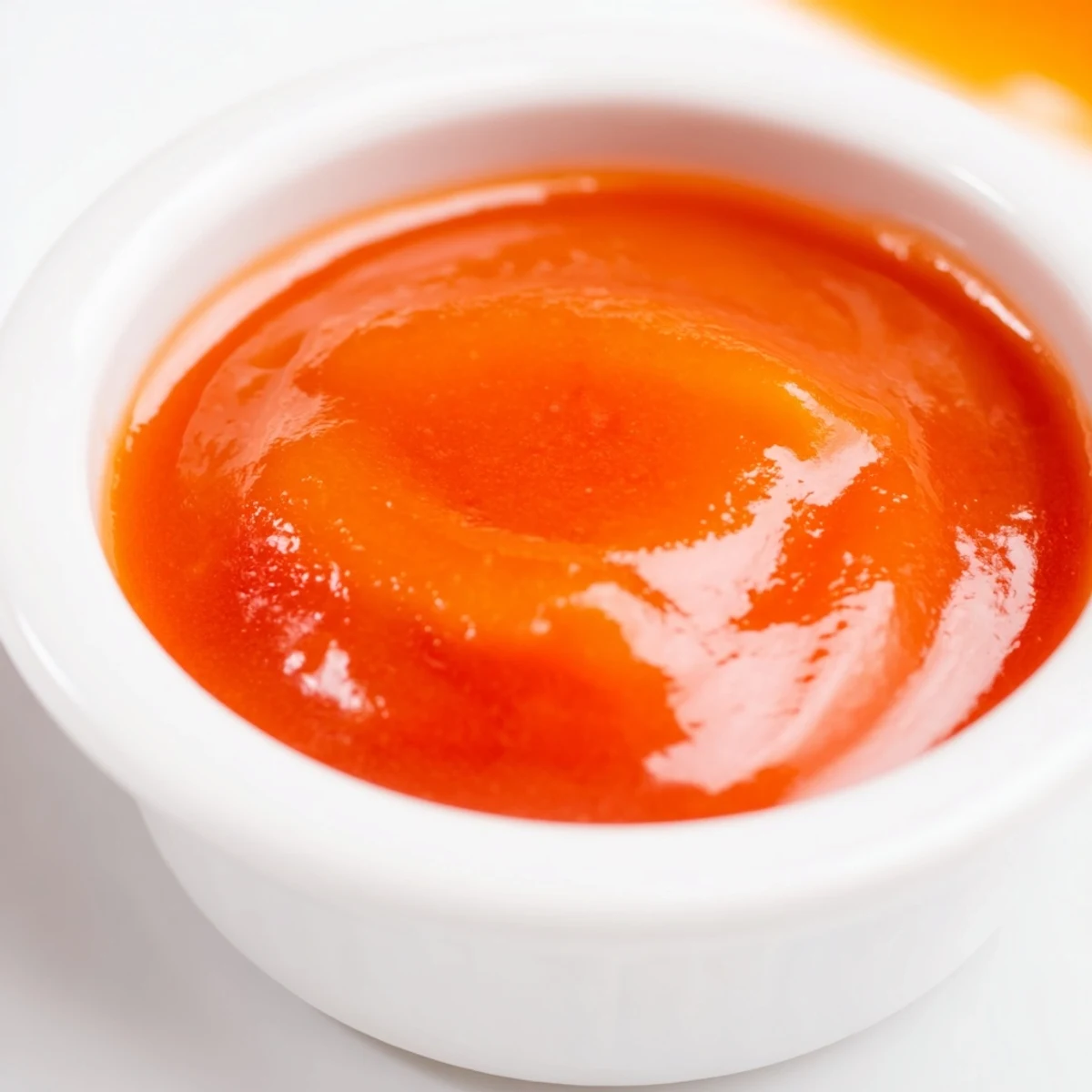 Homemade McDonalds sweet and sour sauce paired with golden french fries for dipping