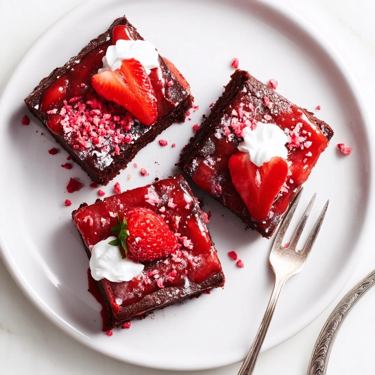 Fudgy Strawberry Brownies