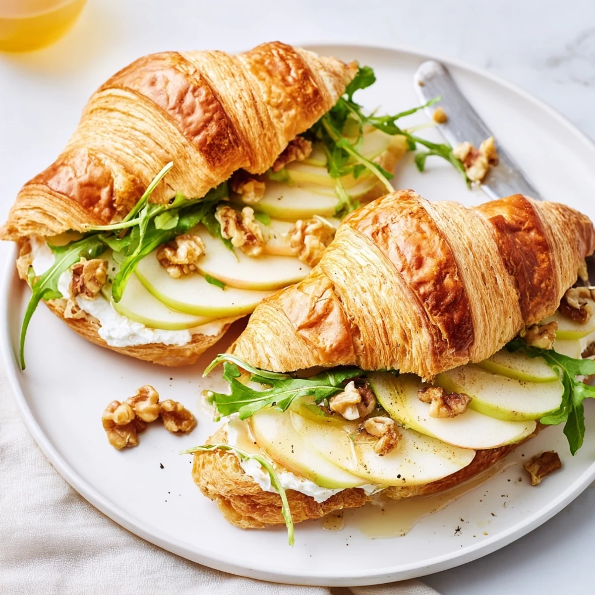 Apple Goat Cheese Croissant Sandwich