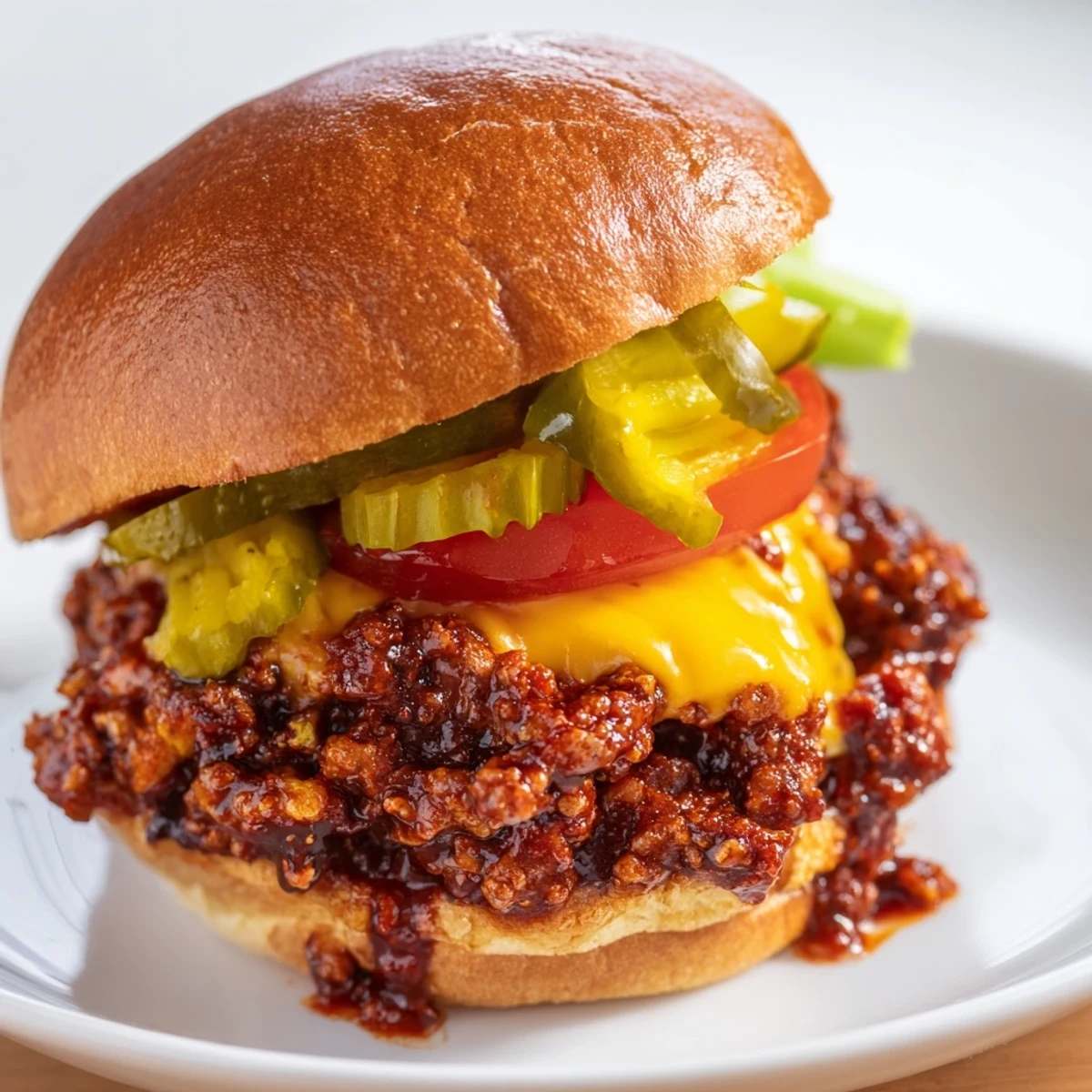 Crispy beef patties smothered in tangy sauce top these Smash Burger Sloppy Joes