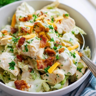 Creamy Chicken Bacon Ranch Cabbage Bowls