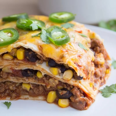 Mexican Lasagna with Tortillas